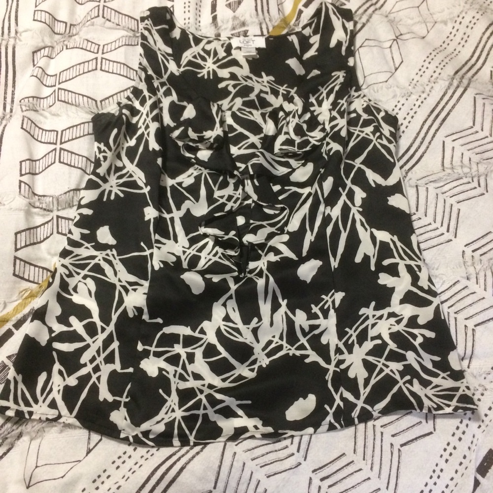 Ann Taylor LOFT Black Office Top Size XSP